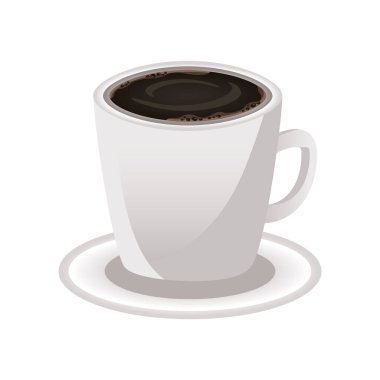 Kahve fincanı izole edilmiş ikon içer