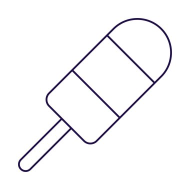 Çubuk çizgisi biçiminde lezzetli dondurma