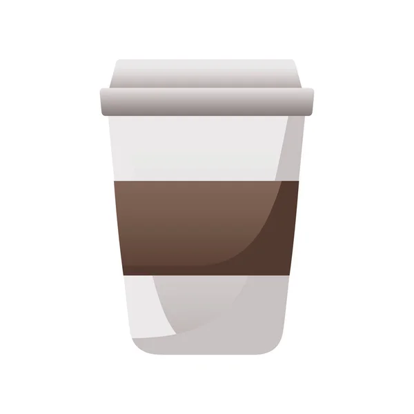 Koffie drinken in plastic pot icoon — Stockvector