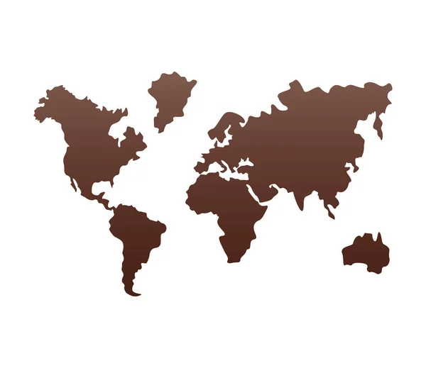 Világ bolygó Föld térképek ikonok — Stock Vector