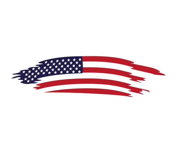 Spojené státy americké vlajky malované — Stockový vektor