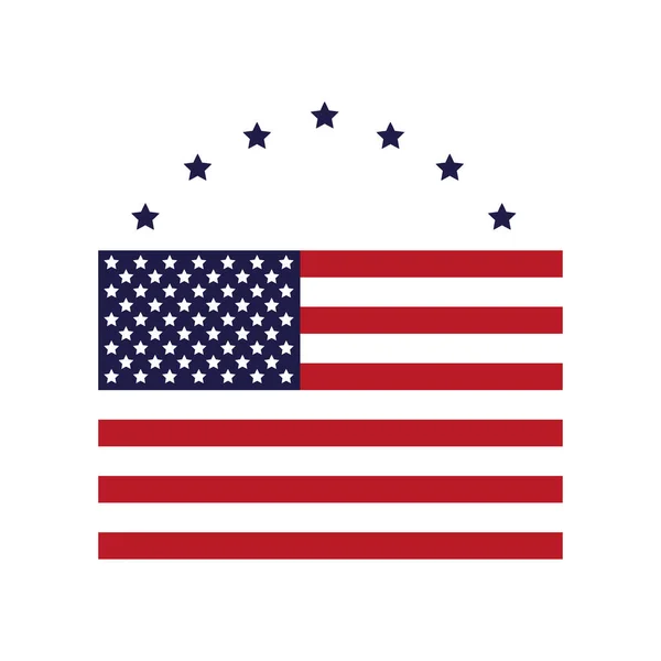 Σημαία των Ηνωμένων Πολιτειών της Αμερικής με αστέρια — Διανυσματικό Αρχείο