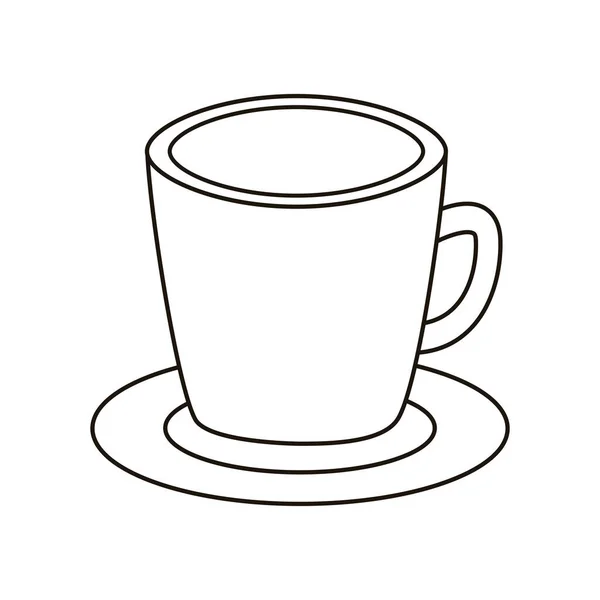 Copo de café bebida ícone estilo linha — Vetor de Stock