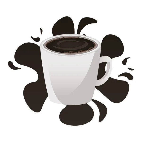 Икона брызг кофейных напитков — стоковый вектор