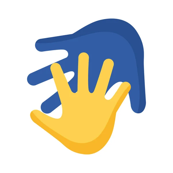 Duvet syndrome mains imprimer style plat icône — Image vectorielle