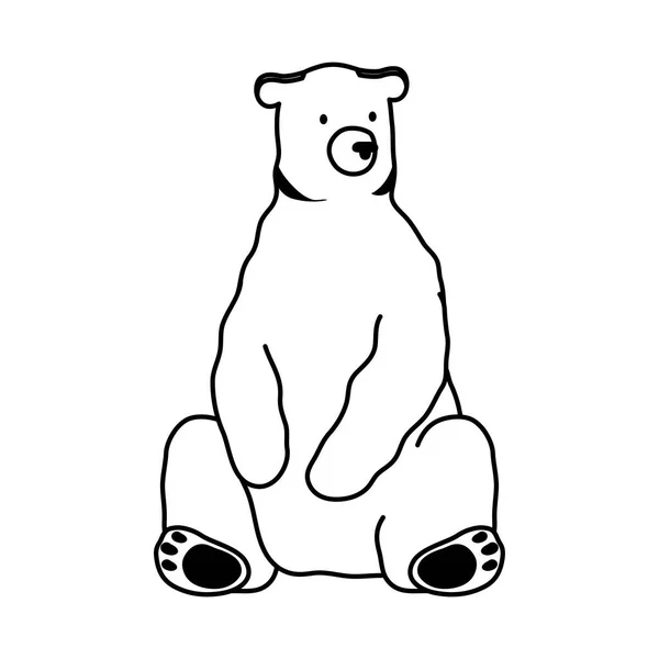북극곰 야생 동물의 아이콘 — 스톡 벡터
