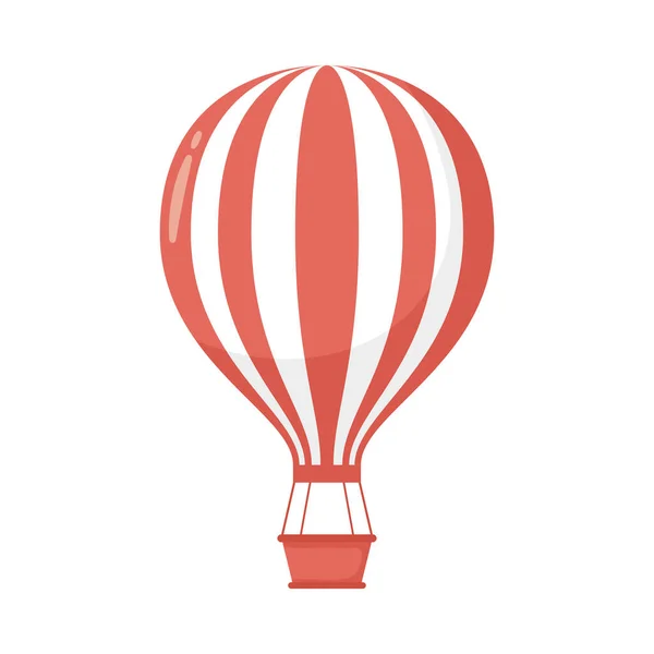 Heißluftballon Reise flache Stil-Ikone — Stockvektor