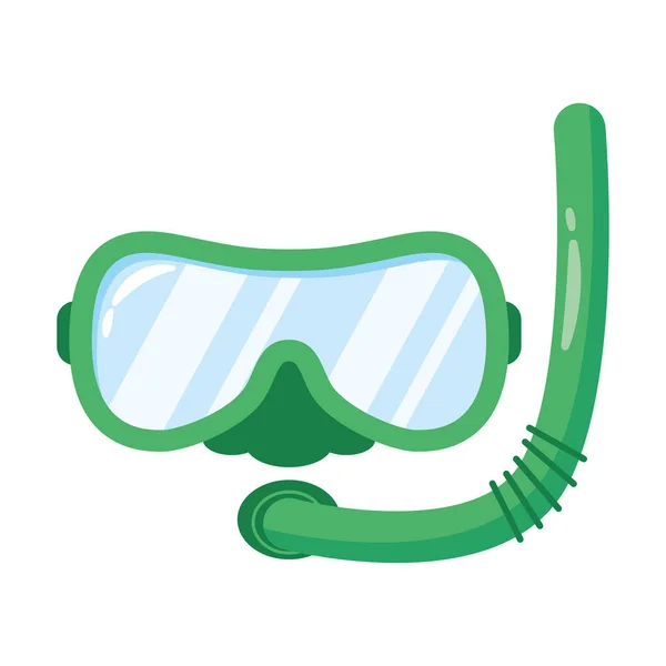 Snorkel accessory flat style icon — Stock Vector