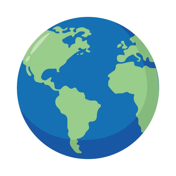 Planeta mundo ícone ecologia da terra —  Vetores de Stock