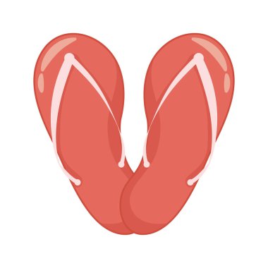 flip flops düz biçim simgesi