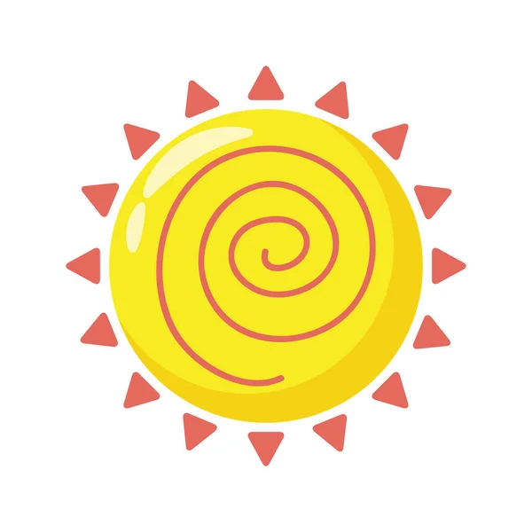 太陽の夏フラットスタイルのアイコン — ストックベクタ