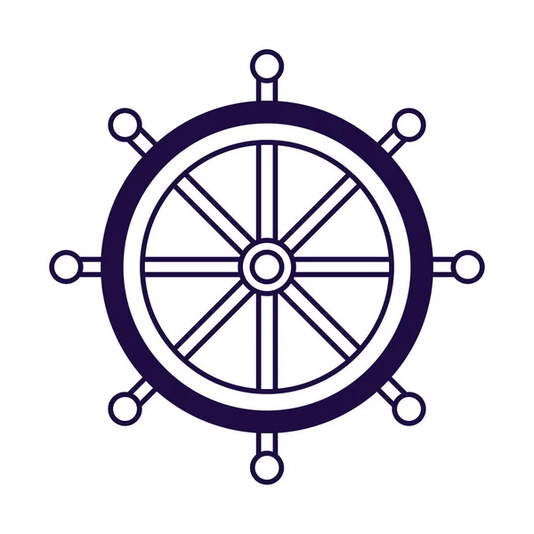 Roer schip lijn stijl pictogram — Stockvector