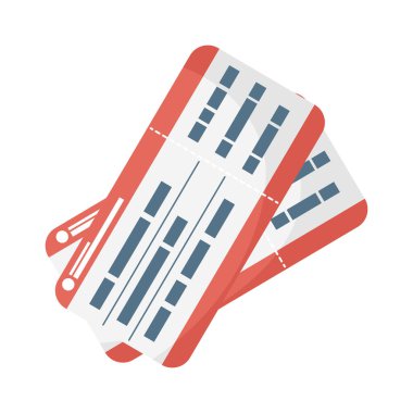 bilet uçuş düz stil simgesi