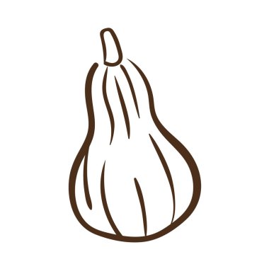 Şükran Günü meyve çizgisi tarzı simge