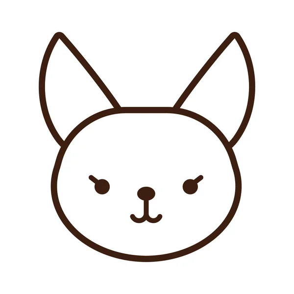 Sevimli tavşan kawaii hayvan çizgisi tarzı — Stok Vektör