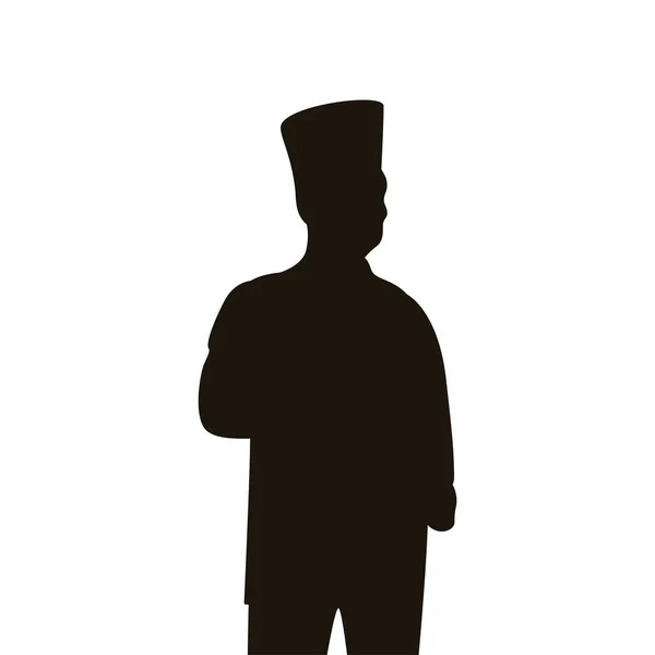 Icono de silueta de pavo soldado militar — Archivo Imágenes Vectoriales