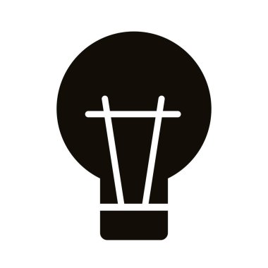 ampul ışığı siluet biçimi simgesi