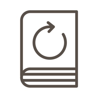 Satır simgesini yeniden yükleme oku olan metin kitabı