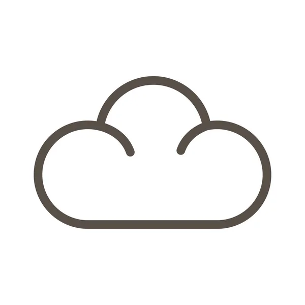 Cloud computing line style icon — Stock Vector