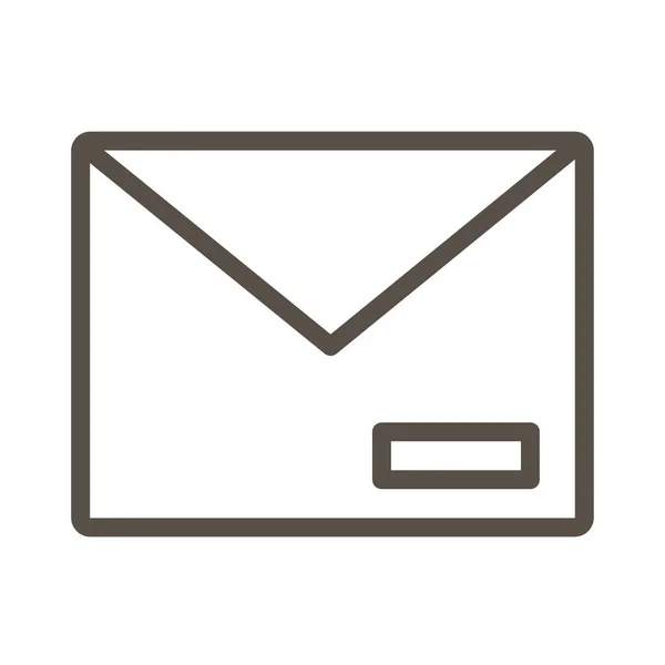 Envelope mail enviar ícone de estilo de linha —  Vetores de Stock
