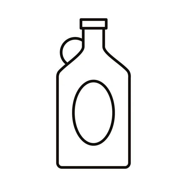 Drank groene fles lijn pictogram — Stockvector