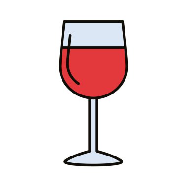 şarap fincanı içecek satırı ve biçim simgesi
