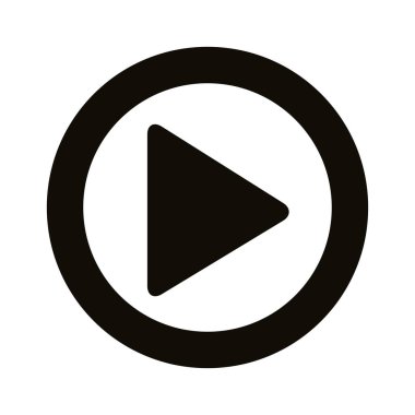 çalma düğmesi siluet biçimi simgesi