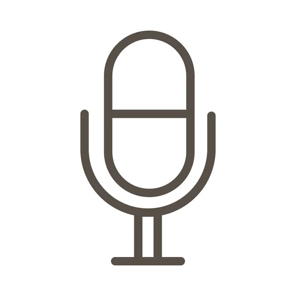 Micrófono sonido línea estilo icono — Vector de stock