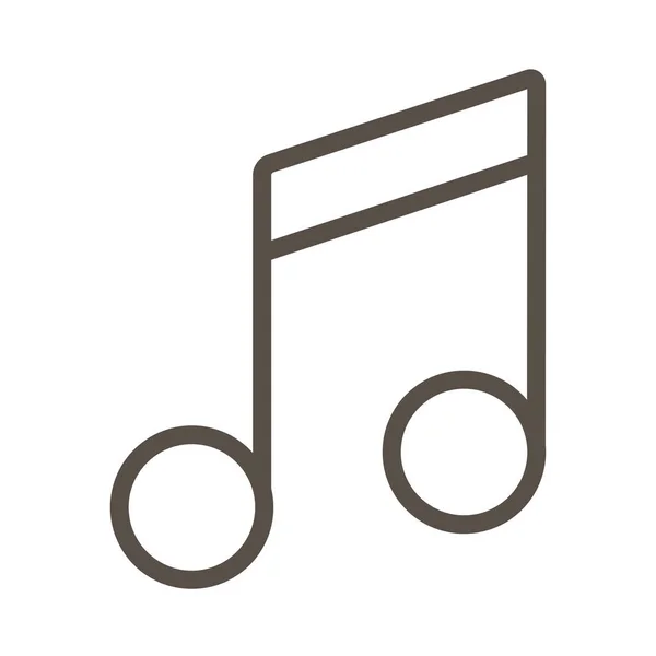 Muziek opmerking lijn stijl pictogram — Stockvector