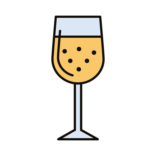 Bière dans la ligne de boisson tasse et icône de style de remplissage — Image vectorielle