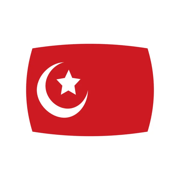 터키 국기 외화 — 스톡 벡터