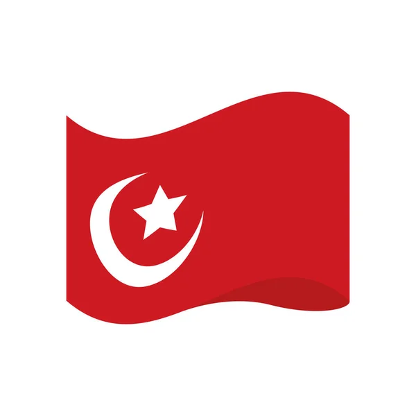 Krocaní vlajka země vlastenecká ikona — Stockový vektor