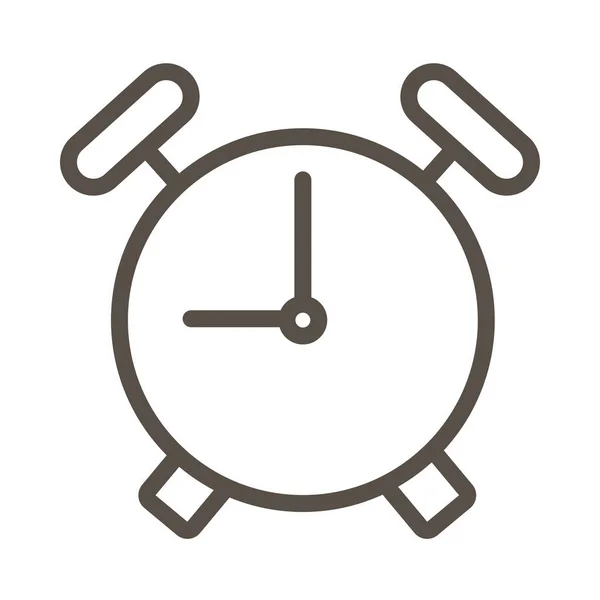 Reloj despertador línea estilo icono — Archivo Imágenes Vectoriales