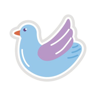 güvercin çıkartması düz biçim simgesi