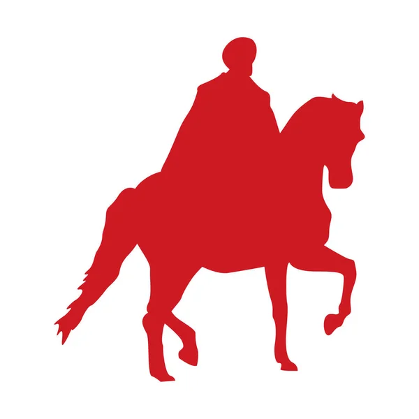 Truthahn Soldat in Pferd zu Fuß Silhouette-Symbol — Stockvektor