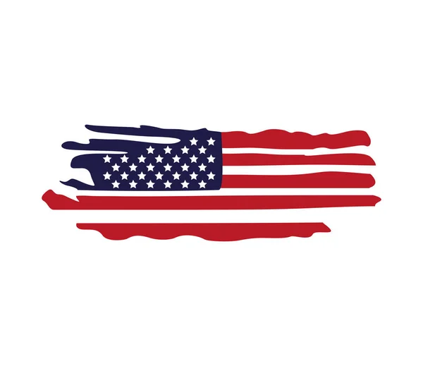 Stany Zjednoczone Ameryki flaga malowane — Wektor stockowy
