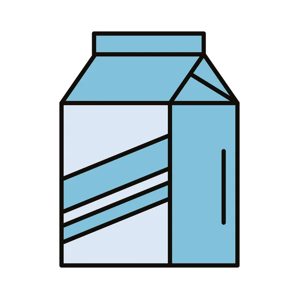 Melk doos drank lijn en vul stijl pictogram — Stockvector