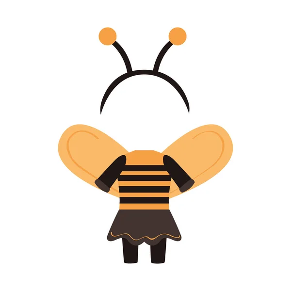 Halloween disguise of bee icon — Stock Vector