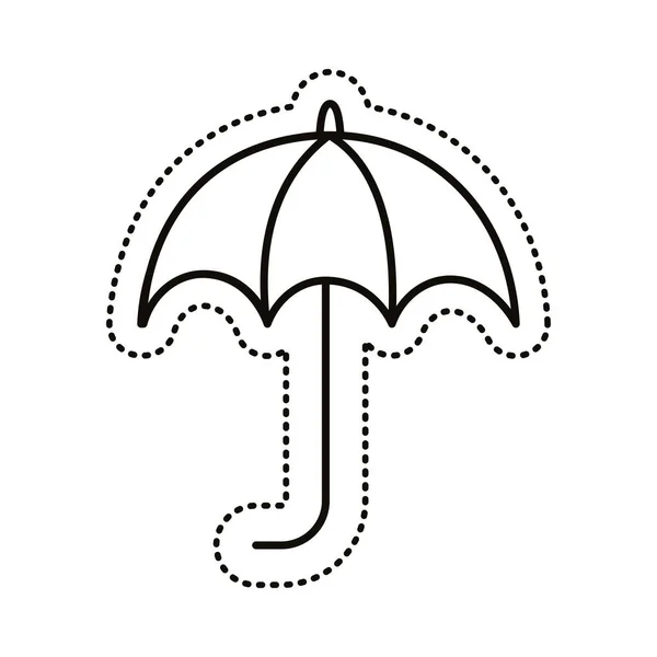 Paraguas pegatina línea estilo icono — Vector de stock