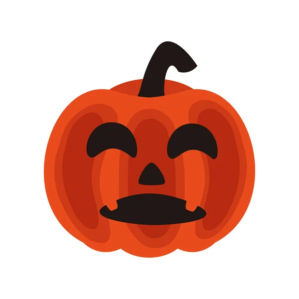 Halloween citrouille jack visage fruit — Image vectorielle