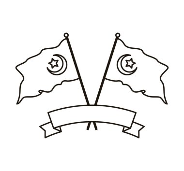 Hindi bayrakları şerit çerçeve biçimi ile kesişiyor