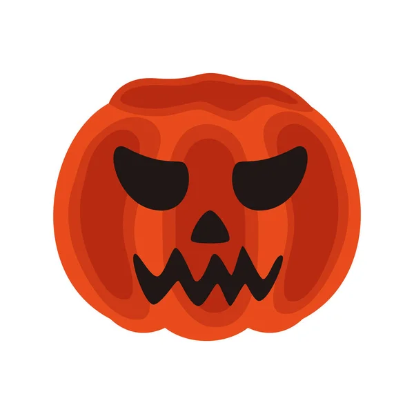 Halloween calabaza jack oscuro cara icono — Vector de stock
