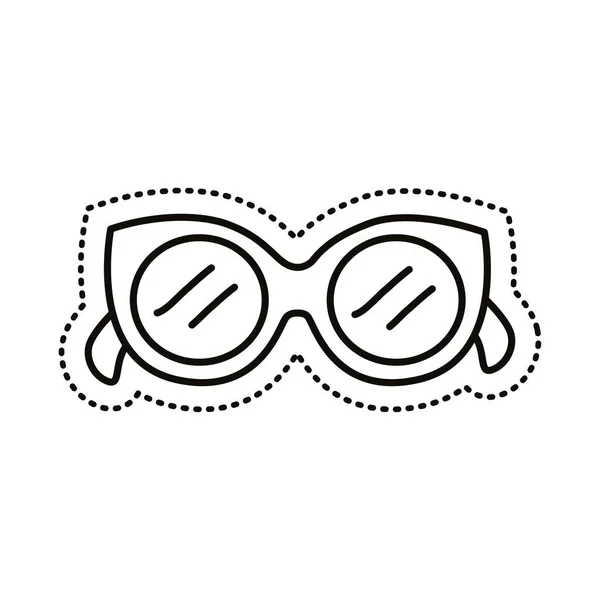 Gafas de sol pegatina línea estilo icono — Vector de stock