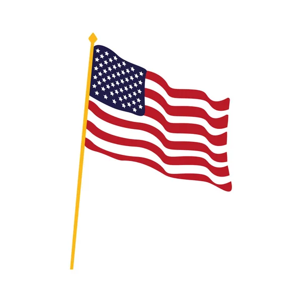 Verenigde Staten van Amerika vlag in pool — Stockvector