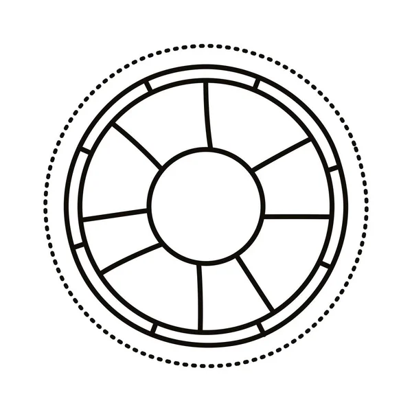 Pegatina flotador línea estilo icono — Vector de stock