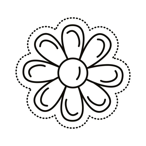 Flower sticker line style icon — Stock Vector