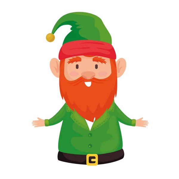 Joyeux noël heureux Père Noël claus personnage d'aide — Image vectorielle