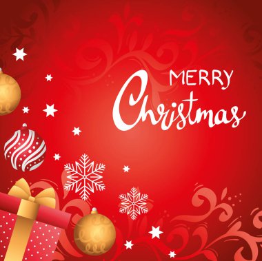 Mutlu noel kartları hediye ve balolarla