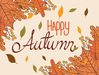 Sonbahar yapraklı şükran günü kartların kutlu olsun.