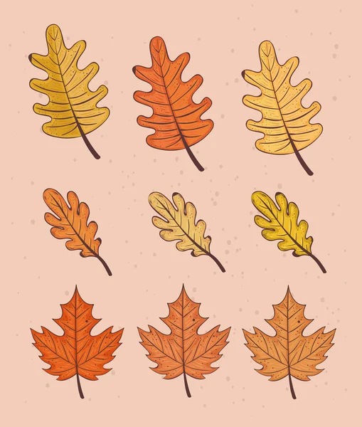 Поздравительная открытка на День Благодарения с листочками — стоковый вектор